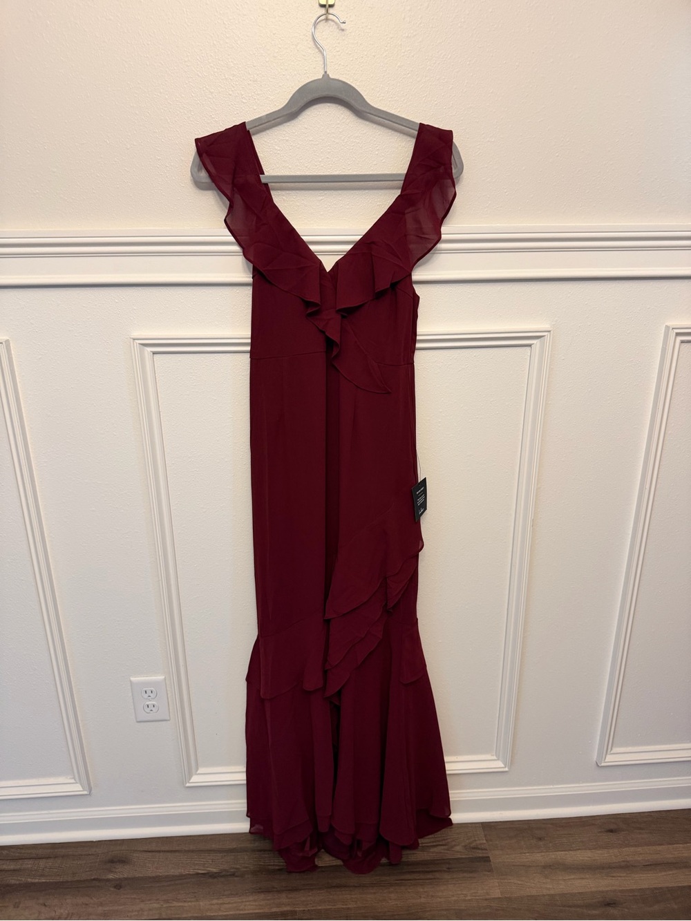 Lulu's Plum Ruffle High-Low Dress - Picture 4 of 6